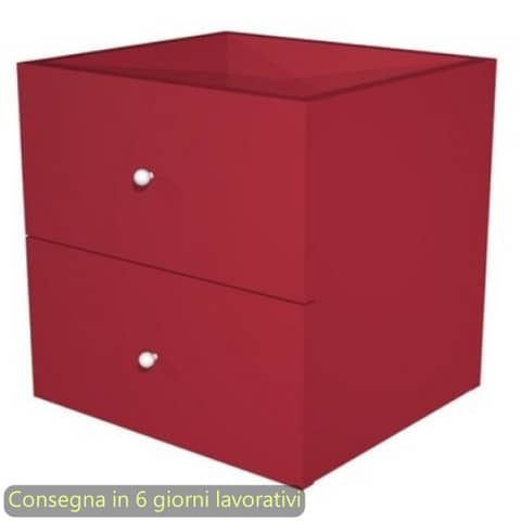Coppia di cassetti per libreria componibile Maxicolor – 32,5×28,8×32,5 cm Artexport prugna – 2C MaxC/P