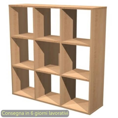 Libreria componibile Maxicolor – 9 caselle – 104×29,2xH.103,9 cm Artexport faggio – 9MaxC/6