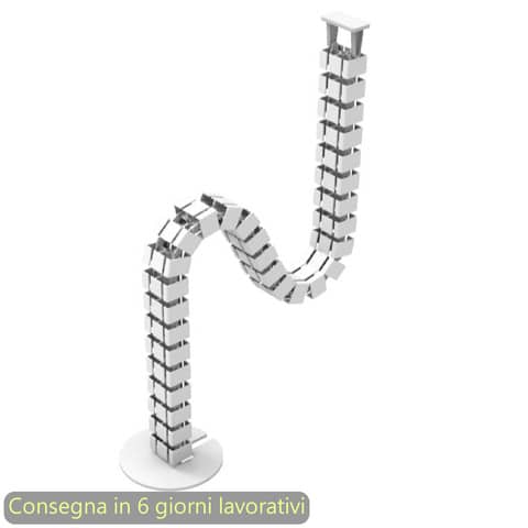 Salita cavi snodata per scrivanie grigio alluminio Bridge Artexport grigio alluminio – 3-CBAD0017-EC