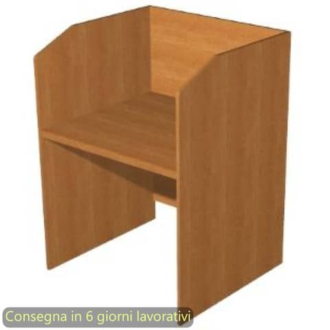 Postazione Call Center Presto 90x80xH.119 cm Artexport piano noce chiaro – CALL90/4