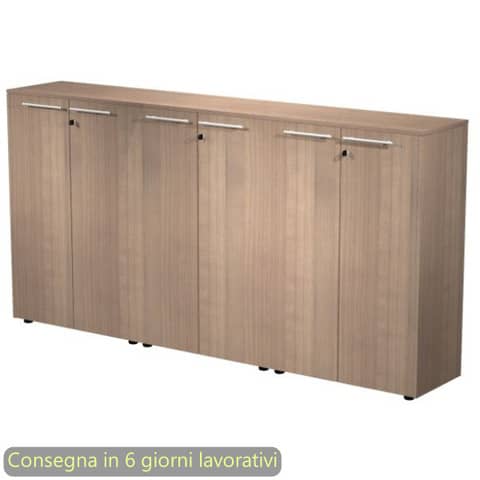 Composizione tre armadi medi con ante 242,8x43xH.119,8 cm Flora Artexport ciliegio arabis – 935T-69×3/K