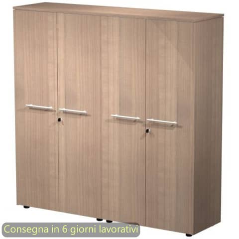 Coppia armadi medi con ante melaminico 162,8x43xH.158,2 cm Flora Artexport ciliegio arabis – 937C-73×2/K