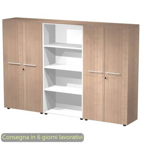 Composizione tre armadi medi con 2 coppie ante 162,8x43xH.158,2 cm Flora Artexport ciliegio arabis – 937T-73×2/K