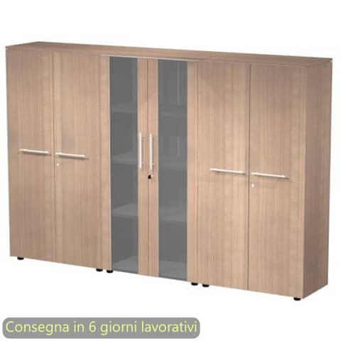 Composizione 3 armadi medi con ante 162,8x43xH.158,2 cm Flora Artexport ciliegio arabis – 937T-73×2-74/K