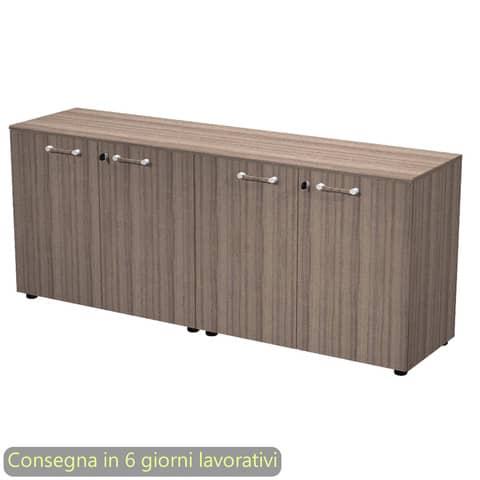 Coppia mobili bassi con ante 180×45,3xH.75 cm Giunone Artexport noce toscano – 230C-62-67_N