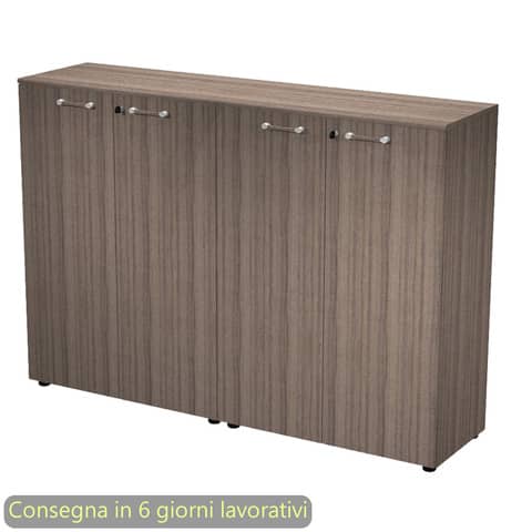 Coppia mobili medi con ante 180×45,3xH.126,2 cm Giunone Artexport noce toscano – 235C-62-69_N