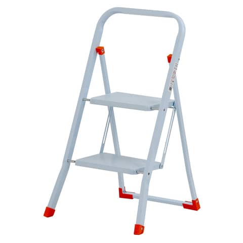 Sgabello in acciaio Sempreutile bianco Gierre 2 gradini – 0,48×0,52xH.0,84 m B0050