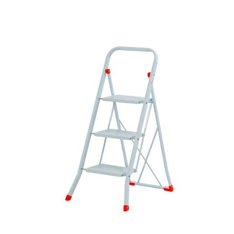 Sgabello in acciaio Sempreutile bianco Gierre 3 gradini – 0,51×0,70xH.1,06 m B0060