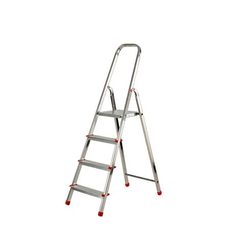 Scala in alluminio Scalamìa rinforzata Gierre 4 gradini – 0.44×0.82xH.1.41 m AL140