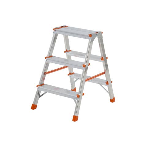 Sgabello doppio Stylo in alluminio Gierre 2 gradini + piano – 0.41xH.0.61 m BA210