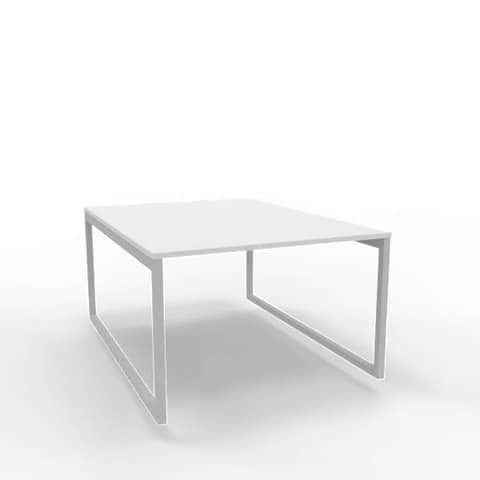 Bench piano grigio 120x160xH.75 cm gamba ad anello in acciaio argento linea Practika P2 Quadrifoglio – ECBEA12-GR-A
