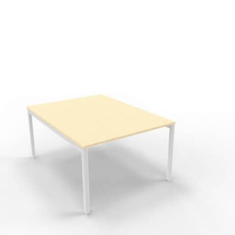 Bench piano rovere 120x160xH.75 cm gamba a ponte in acciaio argento linea Practika P3 Quadrifoglio – ECBEC12-RK-A