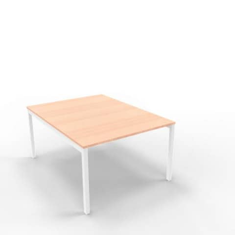 Bench piano noce canaletto 120x160xH.75 cm gamba a ponte in acciaio argento linea Practika P3 – ECBEC12-NO-A