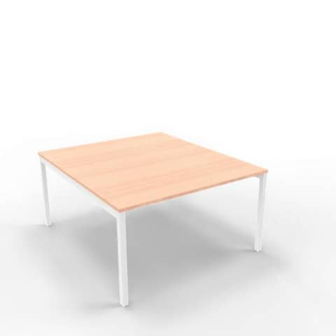 Bench piano noce canaletto 140x160xH.75 cm gamba a ponte in acciaio argento linea Practika P3 – ECBEC14-NO-A