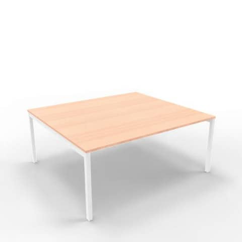 Bench piano noce canaletto 180x160xH.75 cm gamba a ponte in acciaio argento linea Practika P3 – ECBEC18-CL-A