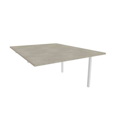 Postazione aggiuntiva bench cemento 120x160xH.75 cm gamba a ponte in acciaio argento Practika P3 – ECBIC12-CL-A