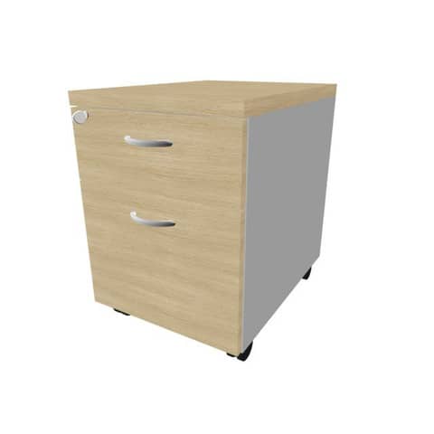 Cassettiera rovere a 1 cassetto con classificatore 42x56xH.58 cm linea Practika Quadrifoglio – PKCACL01-RK-AA