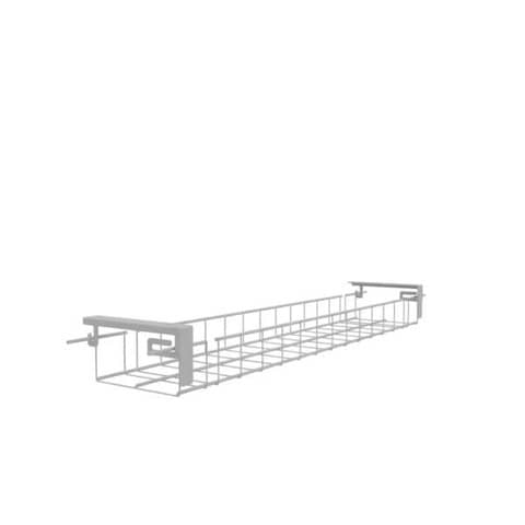 Griglia raccoglicavi Practika sottopiano per scrivanie bianca Quadrifoglio 90,3×15,5×6,5 cm – COGRU120-I