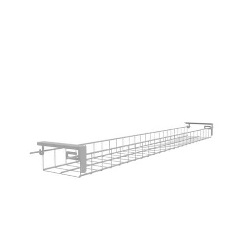 Griglia raccoglicavi Practika sottopiano per scrivanie argento Quadrifoglio 130,3×15,5×6,5 cm – COGRU160-A