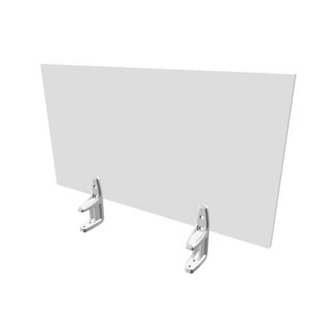 Pannello divisorio in melaminico grigio per scrivanie singole 80xH.42 cm linea Practika Quadrifoglio – CODI080-GR