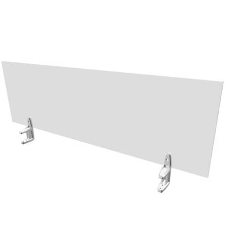 Pannello divisorio in melaminico grigio per scrivanie singole 140xH.42 cm linea Practika Quadrifoglio – CODI140-GR