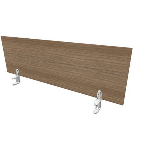 Pannello divisorio in melaminico noce canaletto per scrivanie singole 140xH.42 cm Practika Quadrifoglio – CODI140-NO
