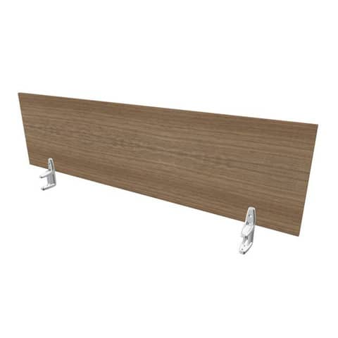 Pannello divisorio in melaminico noce canaletto per scrivanie singole 160xH.42 cm Practika Quadrifoglio – CODI160-NO