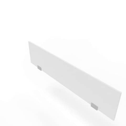 Pannello divisorio in melaminico bianco per bench 140xH.35 cm linea Practika Quadrifoglio – CODB140-BA