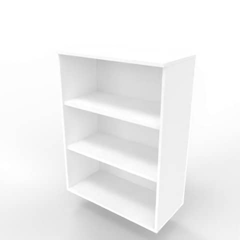 Armadio a giorno medio finitura bianco scocca bianca 90x45xH.123,2 cm linea Practika Quadrifoglio – ECEM90G-BA-BA