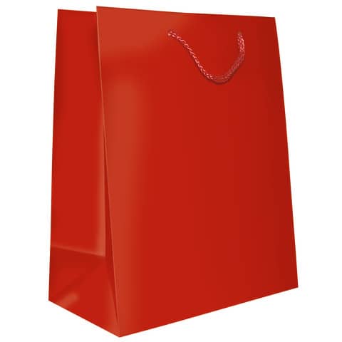 Sacchetti da regalo rosso opaco Biembi misura L – 23,5×32,5×13 cm conf. 6 pezzi – BXS202O20C