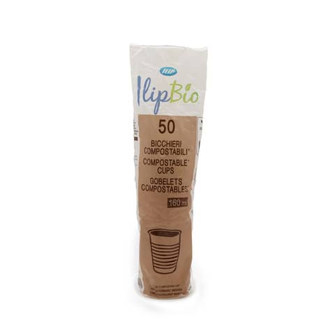 Bicchieri trasparenti in PLA BIO IlipBio 160 cc – conf. 50 pezzi – 61602