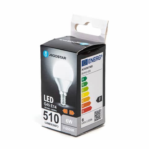 Lampadina LED G45 E14 6W – 510 lumen Aigostar luce fredda B10105MQR