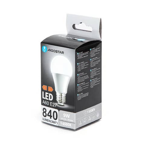 Lampadina LED A60 E27 9W – 840 lumen Aigostar luce fredda B10105MQH