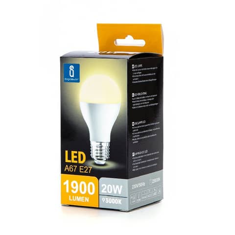 Lampadina LED A67 E27 20W – 2100 lumen Aigostar luce calda B10105QNQ