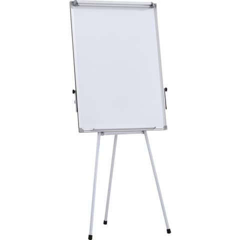 Lavagna magnetica cancellabile a secco con fogli mobili, cornice in alluminio e treppiede Office Products 70×100 cm