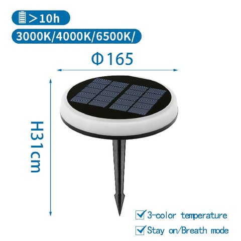 Faretto segnapassi LED da esterno con pannello solare e sensore crepuscolare Aigostar luce variabile – B10201AQ4