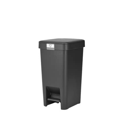 Pattumiera a pedale Brabantia StepUp per raccolta differenziata – capacità 10 L – dark grey – 800344