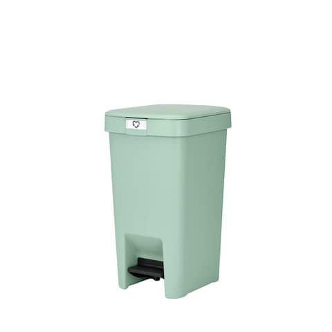 Pattumiera a pedale Brabantia StepUp per raccolta differenziata – capacità 10 L – jade green – 800368