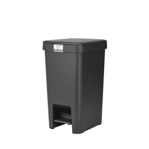Pattumiera a pedale Brabantia StepUp per raccolta differenziata – capacità 16 L – dark grey – 800306