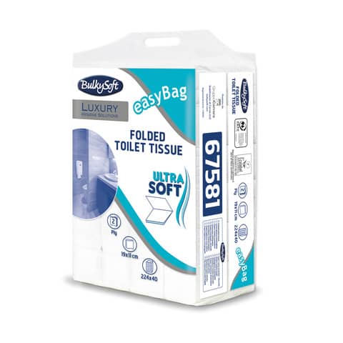 Carta igienica intercalata Bulkysoft Excellence Easy Bag conf. 40×224 fogli 190×110 mm – 67581.E21