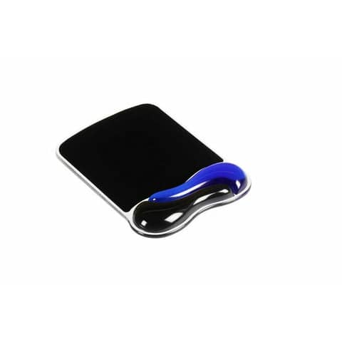 Tappetino per mouse con poggiapolsi Kensington Duo Gel Wave nero/blu – 62401