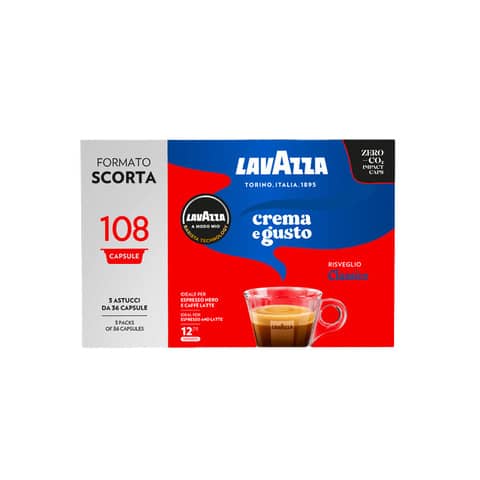 Caffè in capsule monodose A Modo Mio Crema e Gusto conf. da 108 pz – 8235