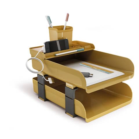 Set scrivania 5 pezzi Arda Vintage Caramel 25,4×33,5xH.28 cm ocra 830CA
