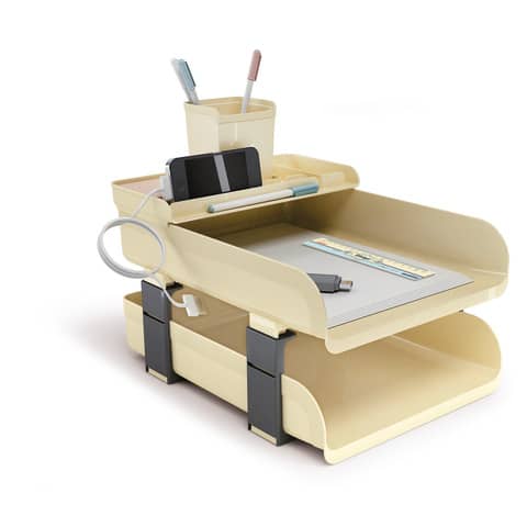 Set scrivania 5 pezzi Arda Vintage Milk 25,4×33,5xH.28 cm avorio 830MI