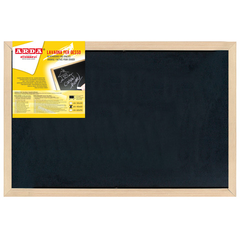 Lavagna in ardesia artificiale e cornice in legno Arda 40×60 cm – 872