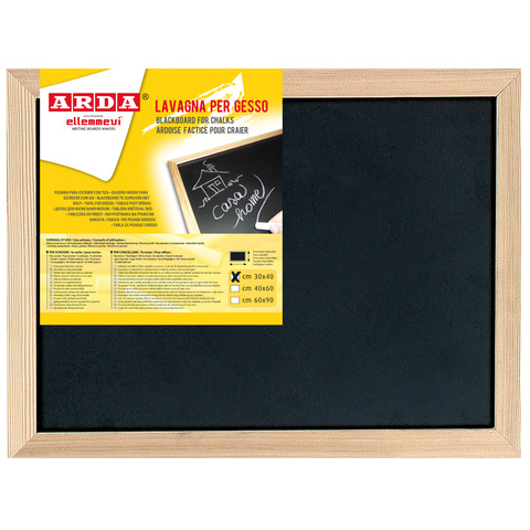 Lavagna in ardesia artificiale e cornice in legno Arda 30×40 cm – 875