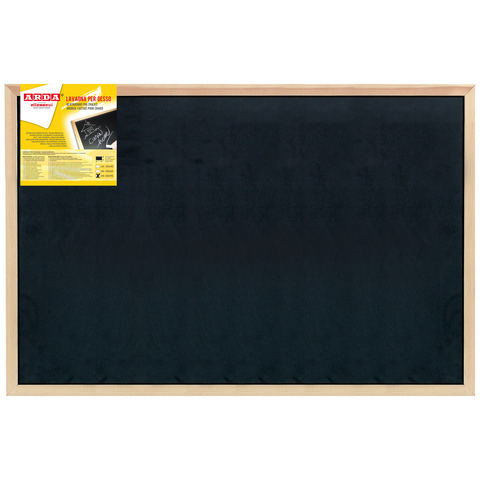 Lavagna in ardesia artificiale e cornice in legno Arda 60×90 cm – 878