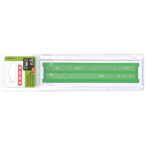 Normografo Arda caratteri H.4 mm –  3004