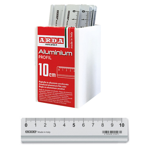 Righelli in alluminio 10 cm Arda in conf. da 15 pz – 17910BAR