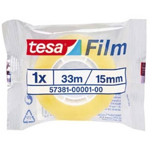 Nastro adesivo Tesafilm® standard trasparente 15 mm x 33 m – 57381-00001-01